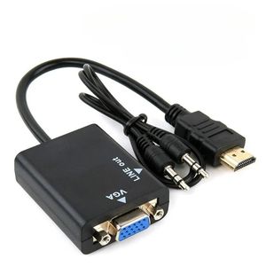 Câble adaptateur VGA compatible avec HDMI pour l'adaptateur PS4 1080p Ordinateur même écran PC Cable Jack TV Box
