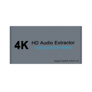 Conectores divisores de vídeo HDTV, 1 entrada, 2 salidas, divisor HD 1x2 para PS4 4K con Extractor de Audio, adaptador de conmutador Jack 3,5