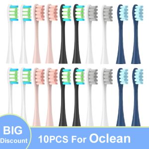 Têtes de brosse de rechange, 10 pièces, pour Oclean X/ X PRO/ Z1/ F1/ One/ Air 2 /SE/Flow DuPont, buses à poils souples adaptés à l'aspirateur