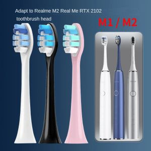 Head 12 pièces têtes de rechange de brosse à dents pour Fit Real Me M2 / M1 Realme Rtx2102 RMH2012 tête de brosse à dents ponts blanc, noir, rose