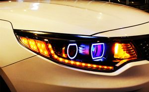 Lámpara de cabeza para Kia K5 Optima LED faro de conducción diurna 2015-2018 señal de giro Luz De Carretera lente de coche