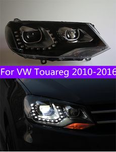 Lámpara de cabeza para VW Touareg 20 10-20 16 luces antiniebla LED luz de circulación diurna Luz De Carretera bombilla Bi Xenon actualización de faro