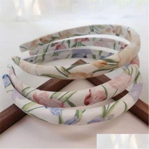 Bandeau Japon et Corée du Sud Cheveux Sweet Ins Midsummer Nouvelle pointe d'aquarelle Français Simple Volume Éponge Hoop Accessoires Gros Drop OTB8X