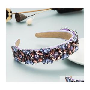 Bandeaux Colorf Baroque Strass Pour Femmes De Luxe Cristal Diamante Tiara Bandeau Coiffe De Mariée Accessoires De Cheveux C3 Drop Deli Dhsp0