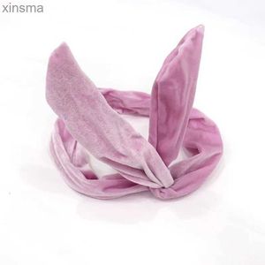 Bandeaux Mignon velours lapin fil Wrap lapin oreille bandeau bandeau cheveux femmes filles cheveux accessoires Turban pansement sur la tête Bandana YQ240116