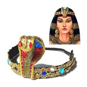 Diademas Tocado en forma de serpiente Tocado de Cleopatra Accesorios para el cabello de la reina de Egipto Diadema de danza del vientre sexy Accesorios de fiesta de cosplay de Halloween 230826