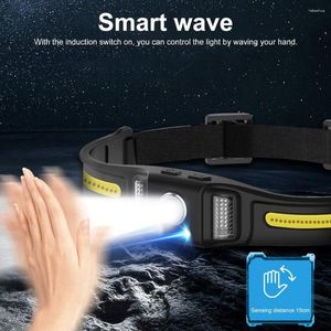 Headlamps Intelligent Induction Usb Charging Headlight Led Head-Mounted Strong Light Night Running Outdoor