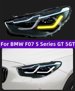 Faros delanteros de coche Hid para BMW F07 5 Series GT 5GT LED Angel Eye luces de circulación diurna señal frontal