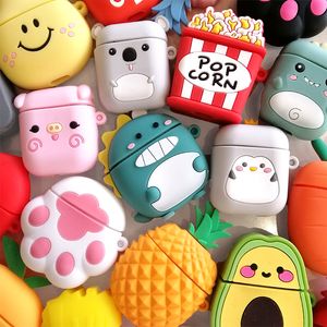 Accessoires pour écouteurs 3D mignon joli dessin animé fruits animaux étuis pour apple airpods étui airpod 1/2 3 pro Pro 2 écouteurs chargeur boîte housse de protection