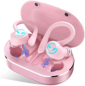 Casque / casque Bluetooth 5.1 Écouteurs True Sport Earhook casque sans fil W Mic Bouton Contrôle du bruit Réduction du bruit d'oreille