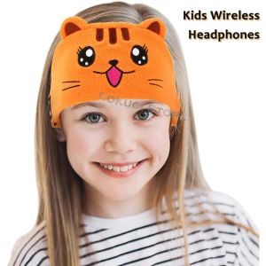 Casque/Casque Enfants Animal Bandeau Doux Polaire Sans Fil Bluetooth Casque avec Micro Invite Vocale HiFi Stéréo Basse Musique Sommeil Masque Pour Les Yeux