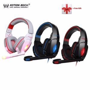 Headphone / Headset Kotion chaque G4000 Gaming Headphone Stereo Bass Gamer Gamer Feads with micro LED Light Ecoutphone for PC Computer ordinateur