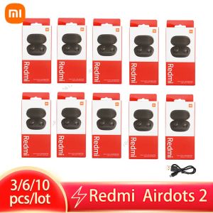 Écouteurs 3/6/10 pièces d'origine Xiaomi Redmi Airdots 2 écouteurs véritable sans fil écouteurs réduction du bruit casque avec micro Tws vente en gros