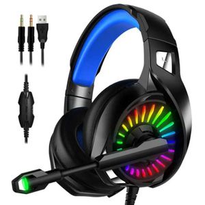 Casque 7.1 Casque Filaire Virtuel 4D Stéréo RVB Lumière Jeu Écouteurs avec Microphone pour Xbox One Ordinateur PS4 Gamer HKD230809