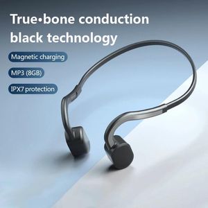 Headphones Adzuki Bean HT2 Wireless Sport Headphone IPX7 Imperproof True Bone Conduction Écouteur Bluetooth Headset MP3 avec carte mémoire 8G