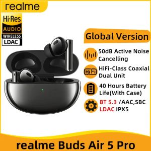 Headphones Global Version realme buds Air 5 Pro TWS Earphone 50dB Active Noise Cancelling True Wireless Headphone Bluetooth 5.3 LDAC
