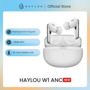HAYLOU W1 ANC True Wireless Earbuds 45dB ANC Bluetooth 5.3 Casque Premium HiFi Sound 35 heures d'autonomie Casque sans fil