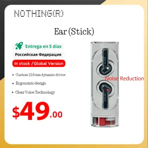Écouteurs en stock Version mondiale Nothing Ear (stick) Conception ergonomique Pilote dynamique personnalisé de 12,6 mm Technologie Clear Voice