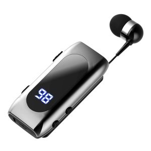 Auriculares K55 Lavalier Business Bluetooth 5.2 Auriculares Tiempo de conversación/música 20 horas, pantalla digital LED, auriculares inalámbricos con cancelación de ruido