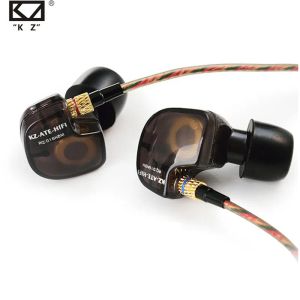 Écouteurs KZ ATE Driver HiFi Sport dans l'oreille écouteurs pour la musique en cours d'exécution écouteurs avec Microphone casque KZ EDX ZST ED12 ZS3 ES4 T2