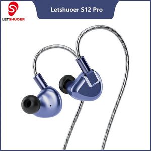 Écouteurs LetsShuoer Shuoer S12 Pro original Hifi Hifi Best in Ear IEMS Earphone Monitor pour iPhone 12 Quality Bass Magnetic Planar Driver