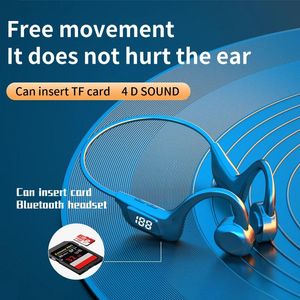 Auriculares Nuevos audífonos VG06 Auriculares inalámbricos Bluetooth Pantalla digital LED Puede insertar tarjeta TF Guía ósea Gancho para la oreja Auriculares deportivos