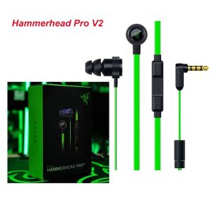 Écouteurs Razer Hammerhead Pro V2 Ecoutphone avec micro Mic Gamer Sports Gaming Headset High Quanlity Wired Earphone