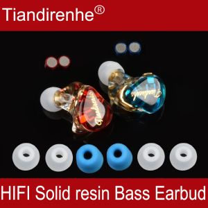 Écouteurs Tiandirenhe TD02 pro MMCX résine solide HiFi Earbud star's sport Stage remplaçable pour iphone mp3 jeu écouteur avec filtres