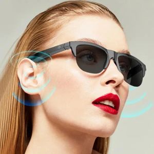 Auriculares Gafas inteligentes inalámbricas Auriculares Gafas de sol Bluetooth Orejas abiertas para música y llamadas con manos libres, lentes polarizadas, gafas deportivas