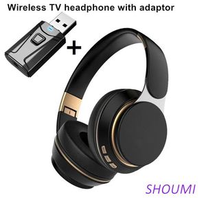 Écouteurs d'écouteurs TV sans fil Bluetooth 5.0 Adaptateur USB Casque de casque stéréo Casques pliables avec micro pour micro pour Samsung Xiaomi TV PC Musique