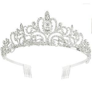 Tocados Joyería nupcial Tocado Accesorios de princesa Aleación con incrustaciones de diamantes de imitación Corona grande Fénix