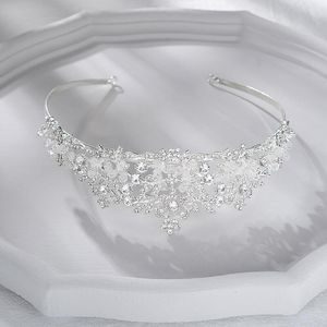 Tocados para novia, serie de diamantes de imitación de cristal, corona, accesorios de boda, cabello hecho a mano