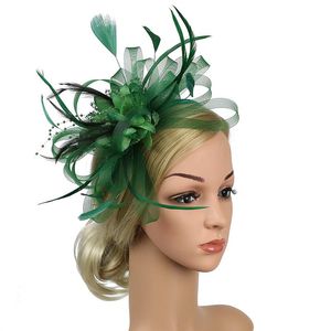 Tocados Fascinators Sombreros para mujeres con clip para el cabello Fiesta del té Diadema Kentucky Derby Boda Cóctel Flor Malla Pluma Nupcial Headwear