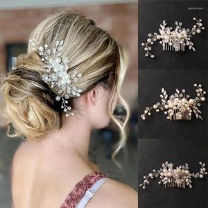 Coiffes Magnifique peigne à cheveux en perles de fleurs avec cristal strass Accessoire de mariage parfait pour les demoiselles d'honneur des mariées!