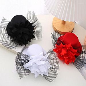 Tocados para niños, sombreros tocados para fiesta de té, tocado para niña, vestido elegante de noche, sombrero pequeño, accesorios de pografía