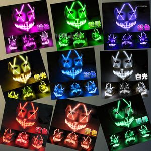 Coiffes lumière LED masque drôle la purge année électorale idéal pour Festival Cosplay Halloween Costume 2022 mariage