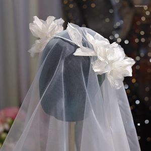 Coiffes originales pétales de soie bandeaux coiffure de mariée bandeau de cheveux robe de mariée florale coréenne accessoires de studio