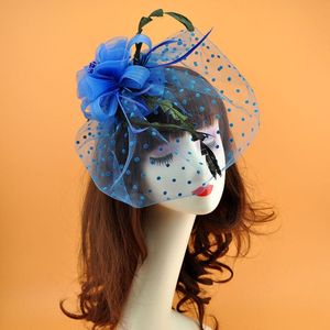 Purios Fascinadores Fascinadores Hat Malla de malla Cintas Plumas Fedoras Headband Pelo CLIP COCTECTOR DE TEA DE TEA DE TEA DE TEA PARA LAS HORADAS PARA NIÑAS