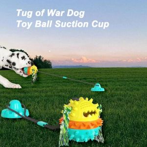 Cabezales de perro Camiseta juguete silicon taza de succión remolcador de bola interactiva alimentador lento comedero mascota mordisco de dientes Cepillo de dientes