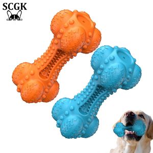Cabezas juguetes para perros juguetes de goma natural masticador resistente cepillo de dientes chirriante