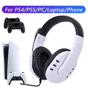 Auriculares para PS4 PS5 Auriculares Gamer PC Laptop Stereo Bass Auriculares con cable para juegos con micrófono para teléfono Tableta Niños Adultos Niños Regalo T220916