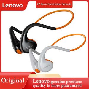 Headsets Original Lenovo X7 Air Conduction Headphone Wireless Bluetooth 5.3 Earphones Bone Conduction Sports Headset Outdoor EarHook J240123