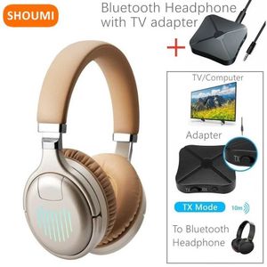 Shoumi Casque sans fil Bluetooth TV Casque avec adaptateur Bluetooth Écouteur de télévision pour TV Ordinateur Adaptateur Casque J240123