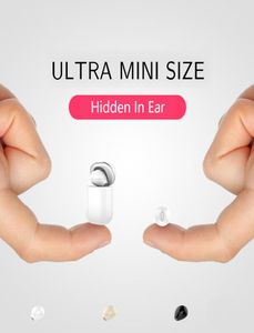 Headsets Sqrmini x20 Ultra Mini Mini Wireless Single Ecoutphone Hidden Small Bluetooth 3 heures Music Play Bouton Contrôle Contrôle avec char4999033