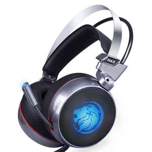 Auriculares ZOP N43 Auriculares estéreo para juegos 7.1 Virtual Surround Bass Auriculares para juegos Auriculares con micrófono Luz LED para computadora PC Gamer T220916