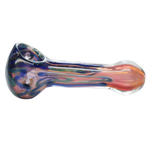 Tuyau de cuillère capiteux tuyaux de brûleur à mazout en verre tube de tabac à herbes sèches magnifiquement coloré barboteur artisanal Dab plates-formes à huile accessoires pour fumer en gros