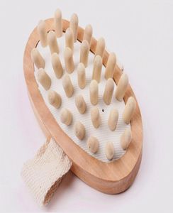 Soins de santé Portable portatif masseur en bois naturel brosse pour le corps gant réduction de la cellulite masseur minceur gommage corporel masseur5582193
