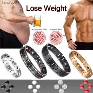 Health Care Weight Loss Magnetic Therapy Elemental Bracelet Arthritis Pain Relief Health Energy Bio Magnetic Male Gift L230704