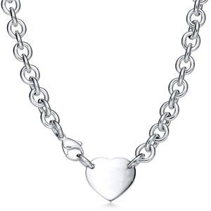 Collar de corazón para mujer, colgante de pareja de acero inoxidable, joyería en el cuello, regalo del día de San Valentín para novia, accesorios completos C279q