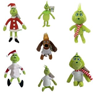 Transfert de chaleur Grinch Elfe Plush Figure jouet pour les enfants décorations de Noël Gift Animal Pluxies Monster Green Monster Custom Green